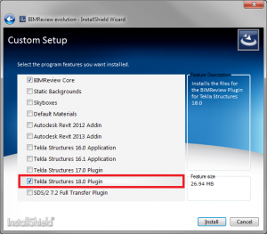 BIMReview_Custom_setup_screen BIMReview_Custom_setup_screen